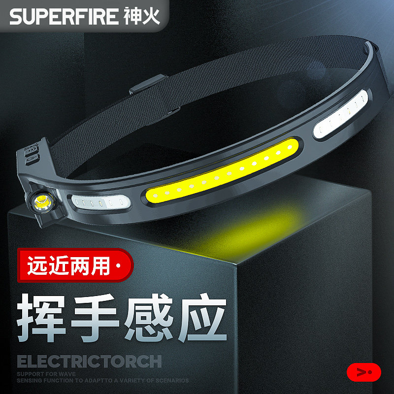 God Fire HL76 Intense Light LED Sports Headlights Night Fishing waterproof ultra-bright Far-shot USB rechargeable inductive running headlights