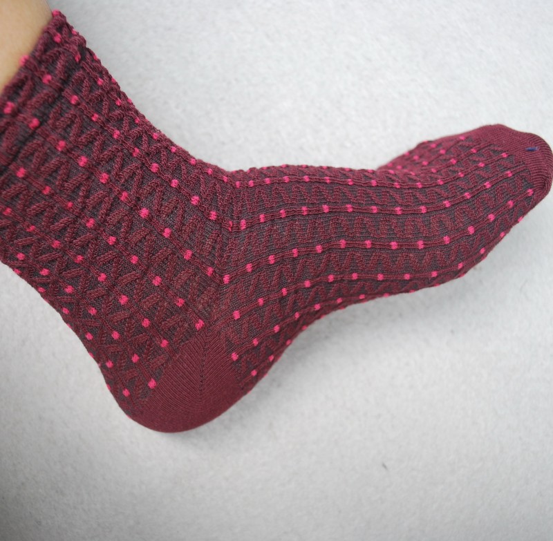 Vớ xuất khẩu, vớ cotton seersucker, vớ cotton nữ, 10 nhân dân tệ, 4 đôi tất nữ cổ ngắn dễ thương