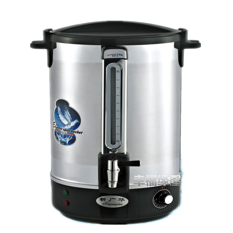 New Guanghua Insulation Bucket Double Large Capacity Commercial Stainless Steel Electric Hot Open Bucket Milk Tea Barrel Cool Tea Saucepan