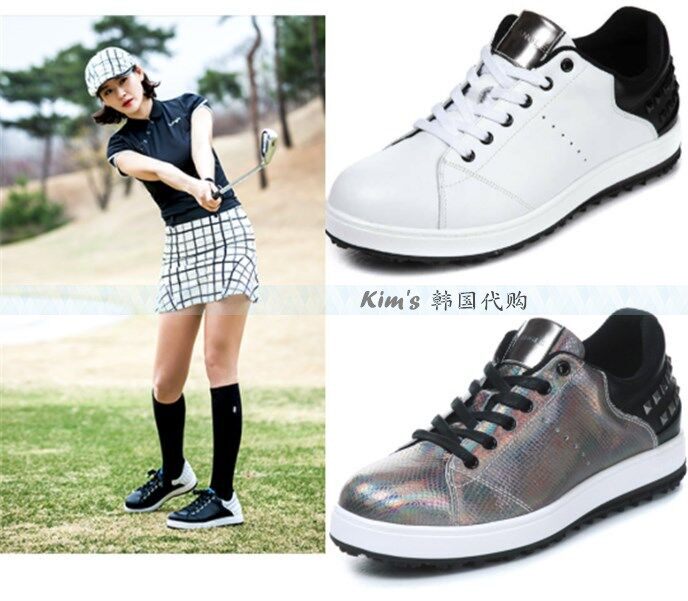 South Korea W ANGLE Golf 18 Summer Men's and Women's same lace-up non-slip sneakers 8F31