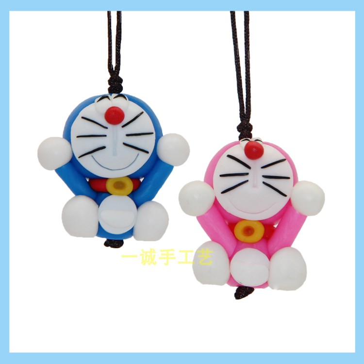 Soft pottery mobile phone lanyard handmade pottery jewelry large pendant Jinzhou manufacturer Cornetto La A dream