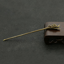 Chinese vintage old pure brass faucet hairpin hairpin ethnic style hairpin ancient costume Hanfu hair headdress accessories accessories