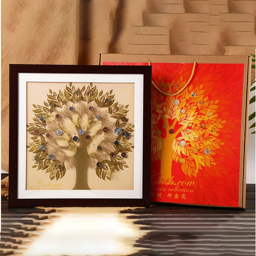 Spot direct sales 30 national rich trees foreign coin murals gifts home office studio is excellent quality