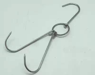 S-shaped double hook with ring Kitchen hook roast hook Bacon hook Fishing hook barbecue grill hook roast duck hook