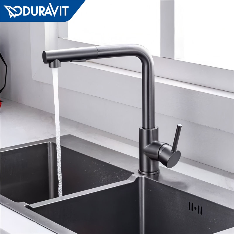 Duravit/Duravit Kitchen Hot and Cold Water Faucet Pull-Out Rotating Sink Basin Balcony Sink