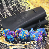 Dungeons and Dragons DnD acrylic illusion Green purple gilt TRPG Cesulu running group COC board game dice dice