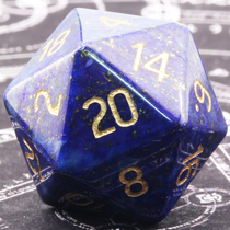 D20 natural lapis lazuli Dragon and Dungeon DnD Wan Zhi brand fifth personality running group digital dice