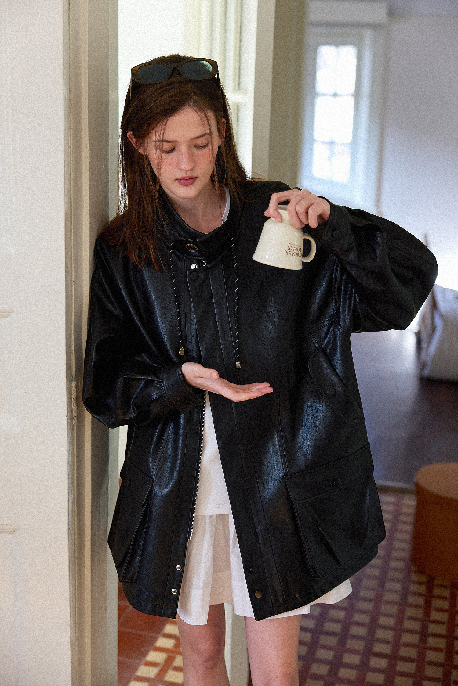 ジャケット・アウター Vintage style Multi-Pocket LeatherJacket Vintage style Multi-Pocket Leather Jacket – BELVET