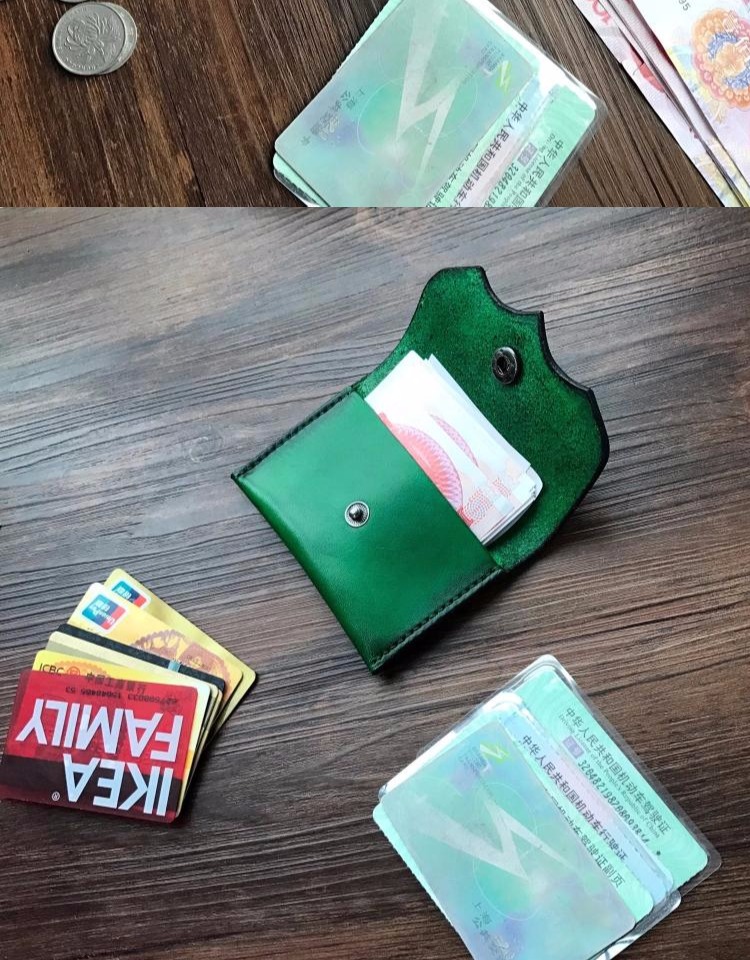 Gói thẻ da gốc retro dung lượng lớn đặt thẻ giấy phép lái xe túi giấy phép lái xe đặt đồng xu ví thẻ ngân hàng thẻ gạo đặt - Chủ thẻ ví đựng thẻ pedro