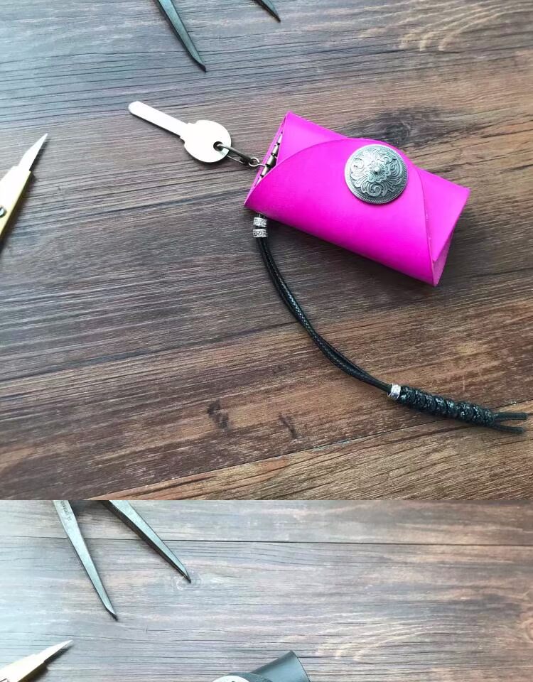 Khóa da retro handmade gốc túi da khóa túi chìa khóa hộ gia đình gói chìa khóa sáng tạo bộ lưu trữ khóa - Trường hợp chính túi đựng chìa khóa chống nước