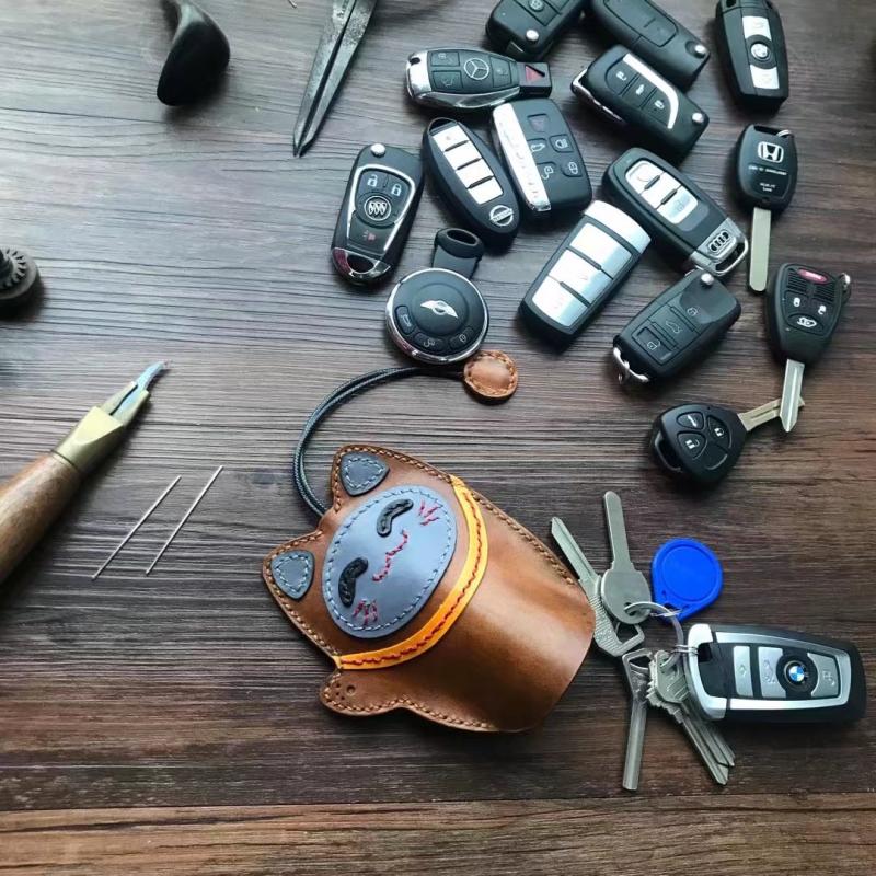 Lớp da khóa đầu tiên trường hợp dung lượng lớn hộ gia đình lưu trữ túi chìa khóa xe hơi thiết lập nhiều mô hình phổ quát - Trường hợp chính ví móc chìa khóa nữ