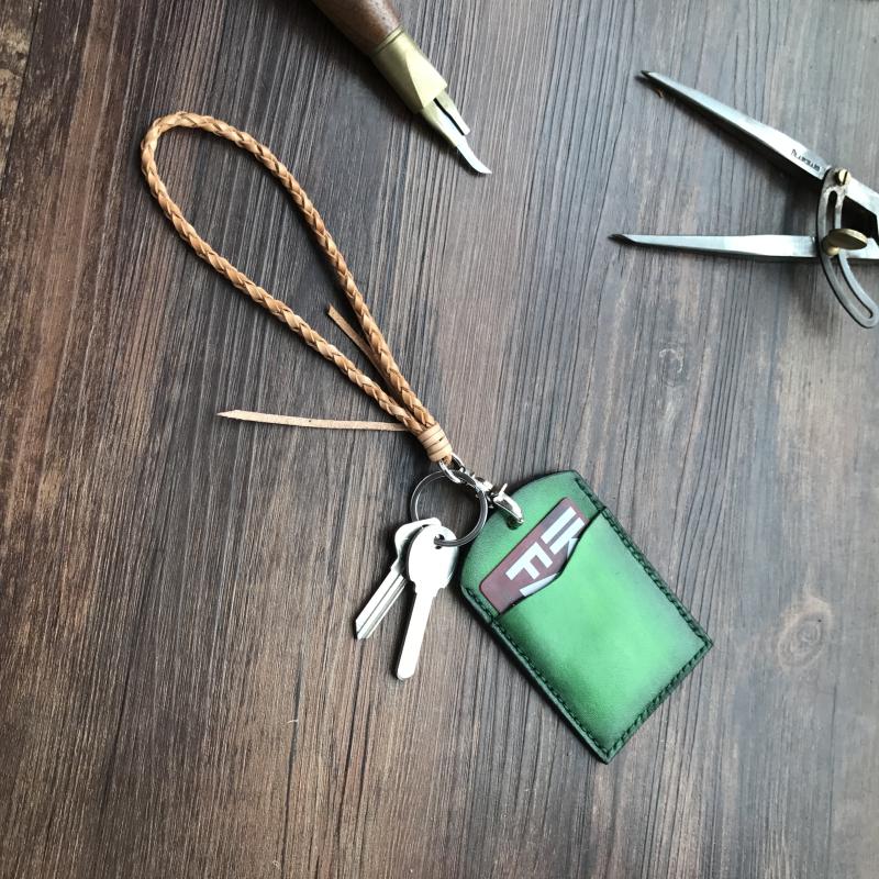 Retro handmade thẻ da đặt thẻ huy hiệu da nhà máy đặt thẻ đặt thẻ kiểm soát truy cập thẻ ngân hàng ví đựng thẻ thông minh