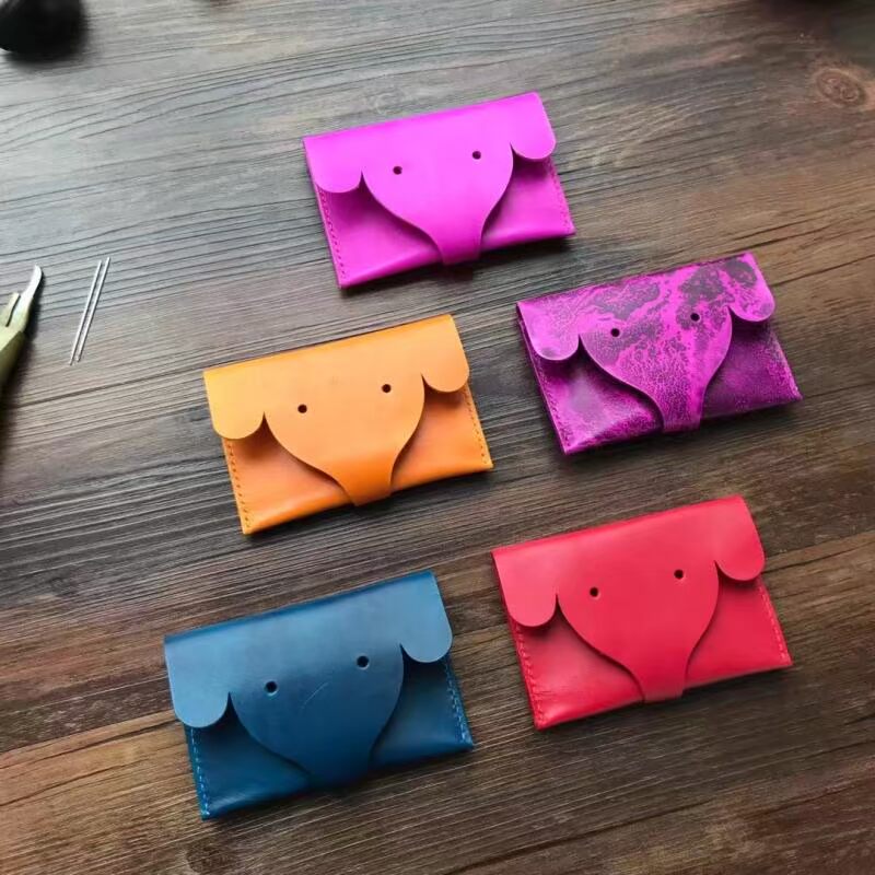Thẻ gói retro handmade thẻ da gói nữ da dung lượng lớn bộ thẻ kinh doanh nữ gói thẻ ngân hàng thay đổi bưu kiện - Chủ thẻ ví cầm tay nữ hàng hiệu