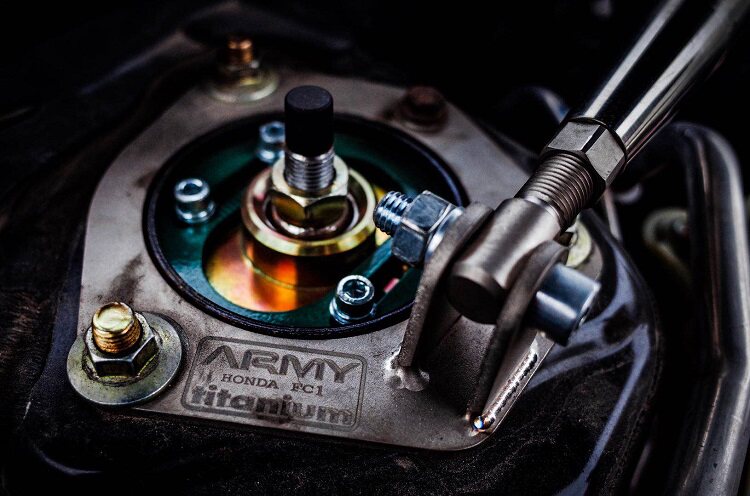 Shanghai dry customized ARMY titanium alloy front top is suitable for Honda Feiyu Civic Domain type cabin pull rod