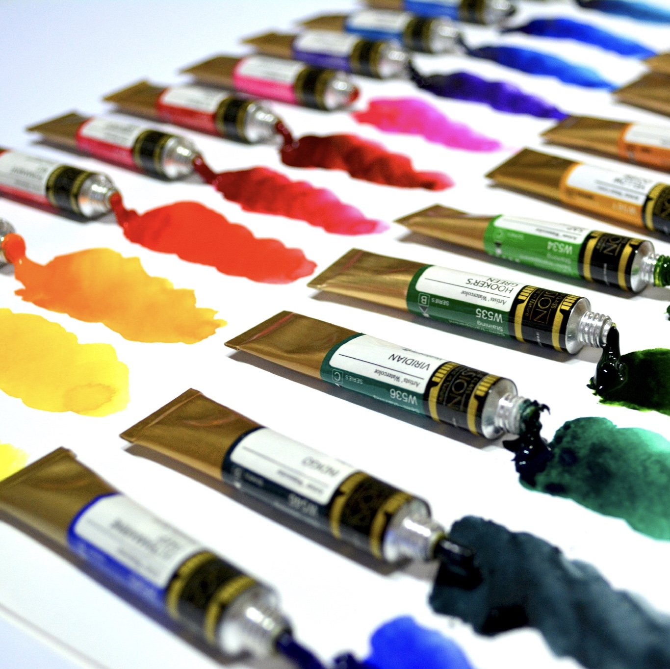 South Korea MIJELLO Gold dress Large Division Watercolor Paint Tubes Color 15mlAB Level Summary Single Monochrome