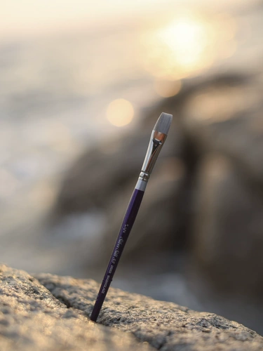 Black Swan Tong Factory's Brush Silver Silk88 Purple Swan Abercolor Pen Pending Flat Pen Silver Series