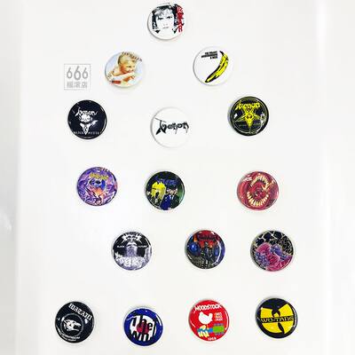 Pin Pins, brooches, badges, letters, UVWX, YZ band vests, cloth labels, accessories, 13 666 Rock store