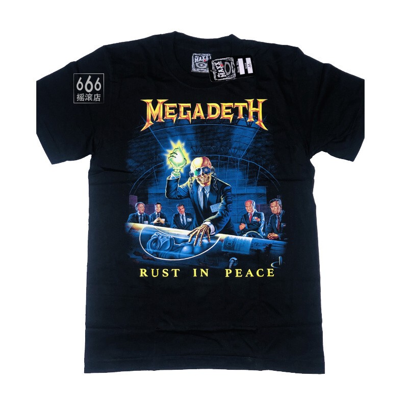 Megadeth Rest in Peace Heavy Metal Thai Band Classic Pure Cotton Short-Sleeve T-Shirt 666 Rock Store Megadeth Rest in Peace Heavy Metal Thai Band Classic Pure Cotton Short-Sleeve T-Shirt 666 Rock Store