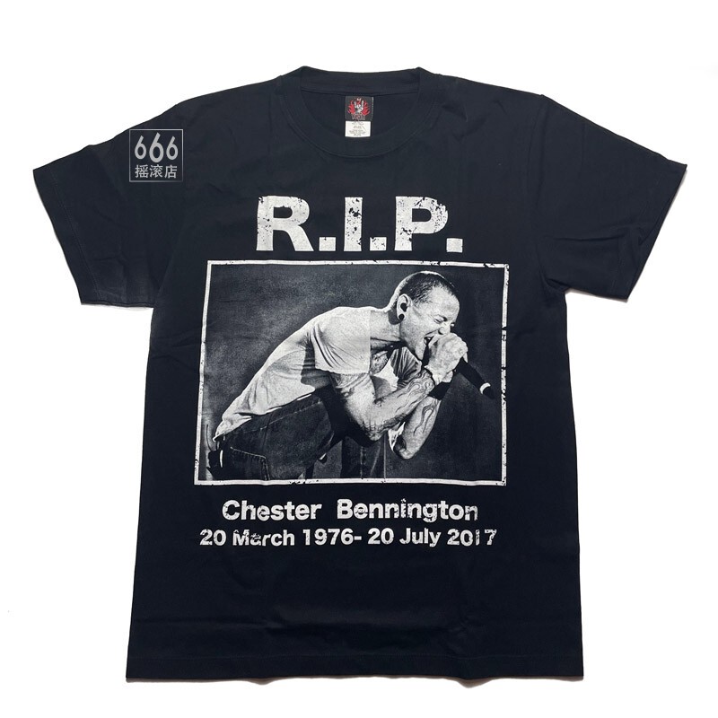 [Special Offer] Linkin Park Chester Linke Park Thai Version Band Short Sleeve T-Shirt 666 Rock Store