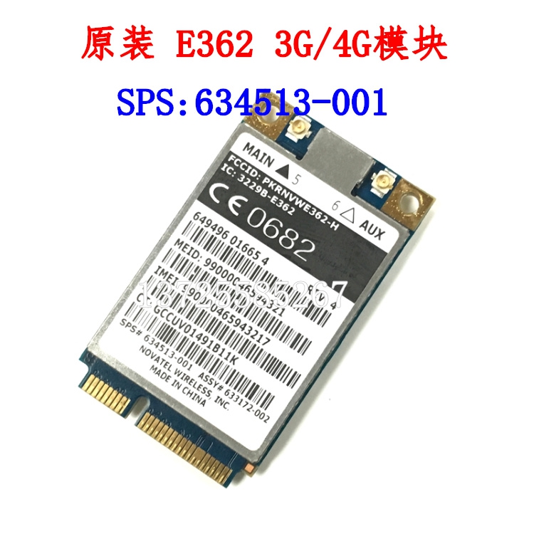HP 3G 4G Module 21M IT2510 VZW E362 634513-001 Networking Card E362 Module