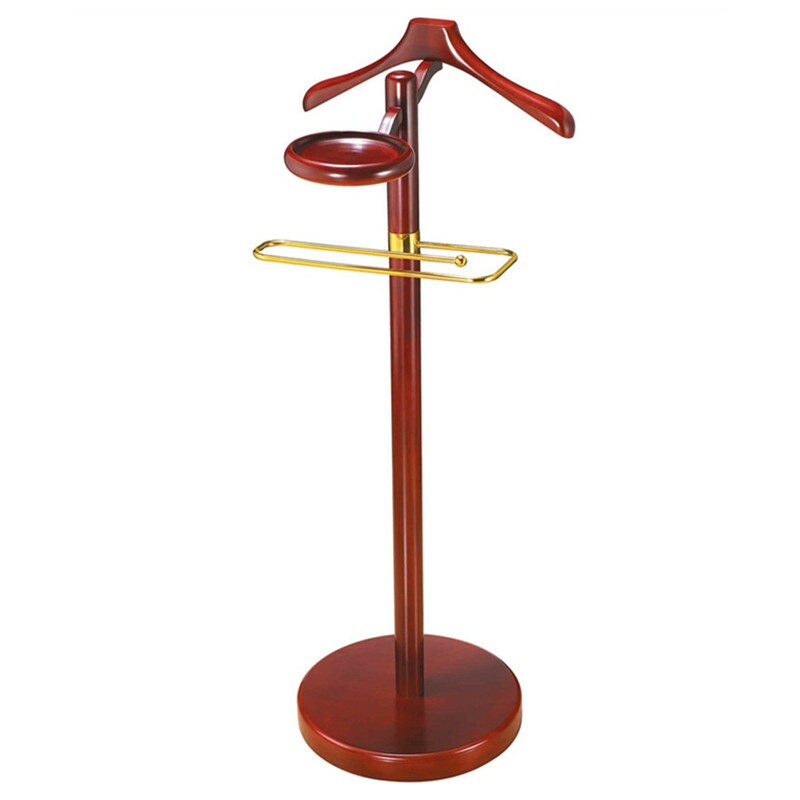 Luxury Suite Hanger Solid Wood Westernwear Tie Pants Rack Hotel Room Hanger Ground Clothes Hat Rack Hanging Clothes Rack