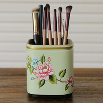 European-style resin pen holder American-style decorative creative makeup pen and makeup brush storage tube miscellaneous glasses storage tube
