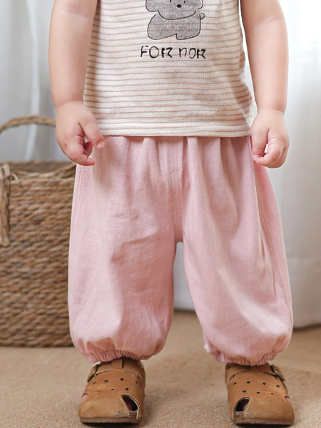 All-Cotton Pure Cotton Summer Snowflake Cotton Lantern Pants for Babies, Thin and Loose-Fitting, Korean Style Anti-Mosquito Pants for Boys and Girls, — 5