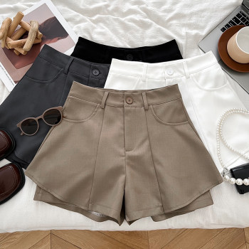 Ruffled high-waist slimming shorts and wide-leg pants