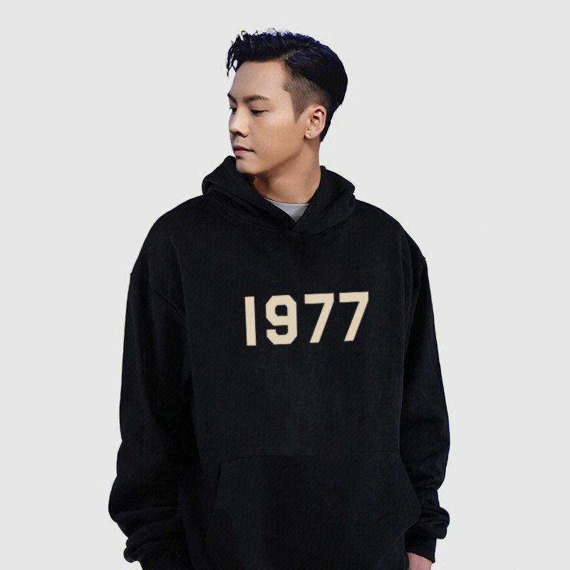 FEAR OF GOD double-line ESSENTIALS flocking letters high street style FOG men and women with the same trend couple