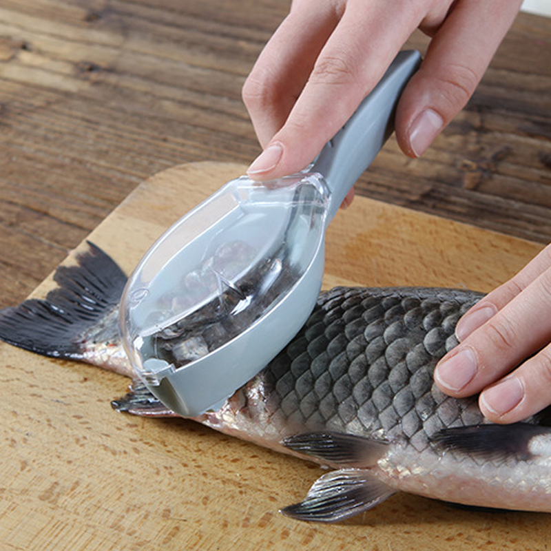 Fish scale planing with lid son to kill fish scraping scales to fish scale deities without hurting hand thickened plastic practical kitchen small tools