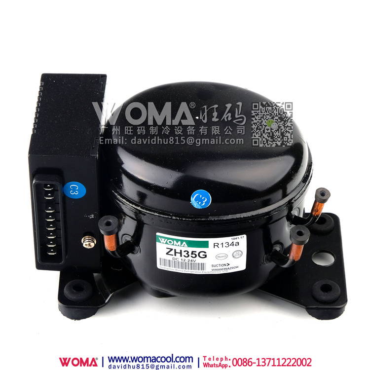 New WOMA DC 12-24V R134a DC Compressor ZH25G ZH35G ZH45G ZH65G
