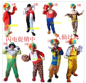 Halloween Masquerade costumes Adult clown costumes Clothes sets Clown costumes dress up