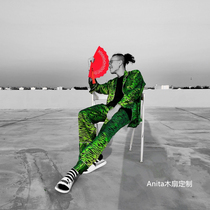 Anita Wood Fan Custom Ancient Fan Folding Fan Wood Fan Walking Show Fan fan fan Ancient Wind Streaming Su Male Fan