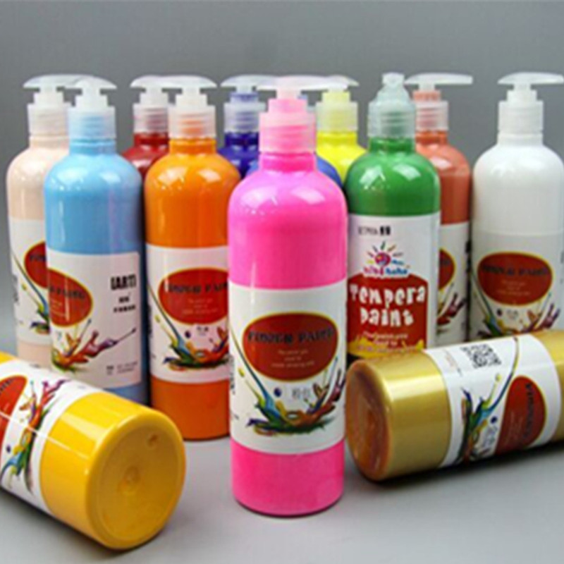 Water-washable finger paint children's educational paint large bottle 500ml safe kindergarten DIY painting paint