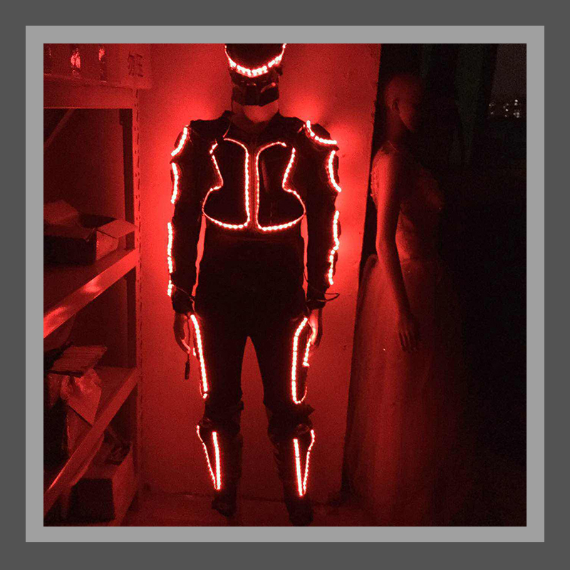Colorful luminous stage LED armor Bar show costume Nightclub show costume Stage luminous props