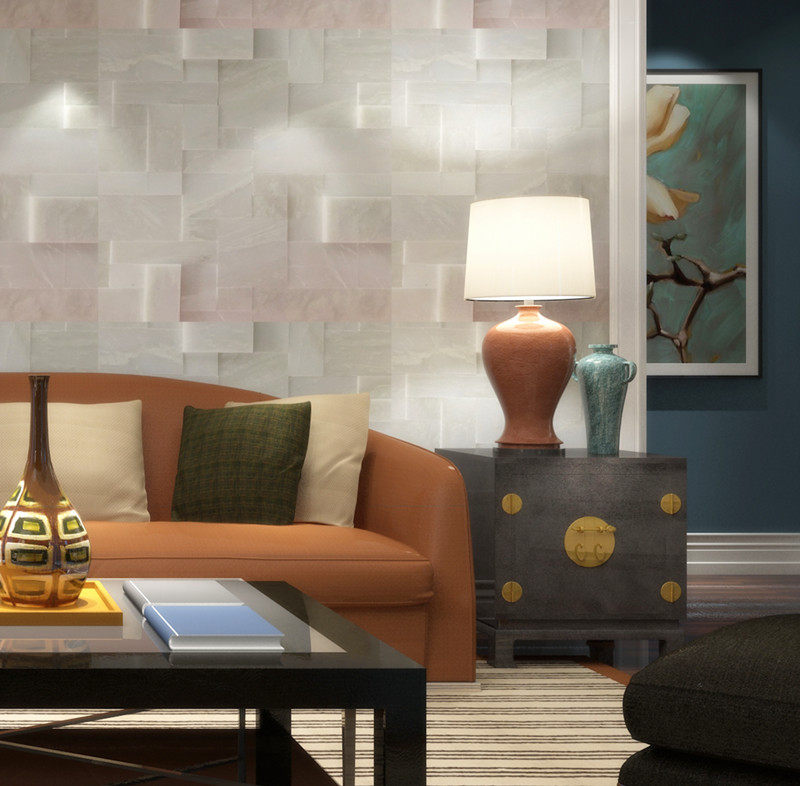 瑾立主材 石材马赛克背景墙砖文化石大理石拼