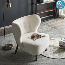 Net red designer ins leisure chair lamb wool cloth single sofa chair living room balcony lazy tiger chair light luxury