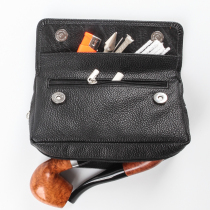 Smoke Bucket PU Leather Two Bucket Bag Moisturizing Cut Tobacco Packs Large Capacity Smoke Bucket Accessories Bag Portable Mens Hands