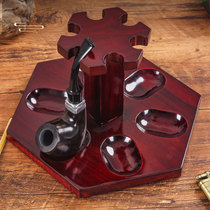 Rosewood solid wood hexagonal six-position pipe rack multi-functional pipe accessories tool pipe base handmade pipe rack