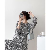 Full honey Custom Crushed Flowers Snowspun style cashew waist repair Lean Temperament Comeback Dress Lady A Character Spring Autumn New