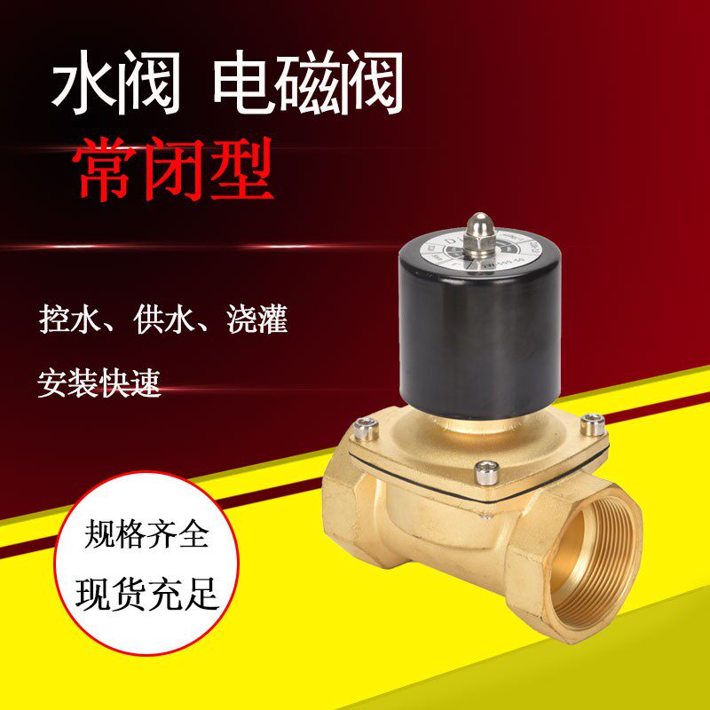 Solenoid valve water valve everclosed type AC220V gas valve DC24V DC12V 2 points 3 points 4 points 6 1 inch