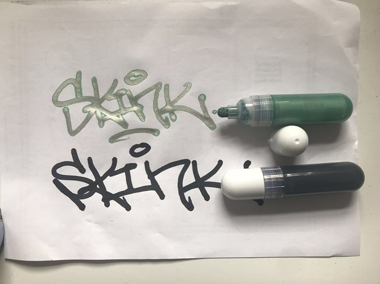 SKINK Pocket Sausage Pen Paint Signature Pen Double Line Mack Pen Graffiti Pen
