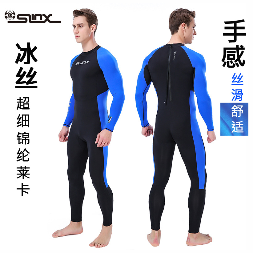 Ice silk Lycra sun protection clothing SLINX men's and women's thin jellyfish clothing surfing swimming snorkeling anti-ultraviolet diving suit