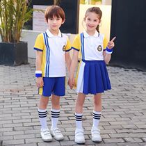 Kindergarten uniform summer dress graduation photo primary school students short-sleeved British college wind school uniform childrens summer class uniform suit