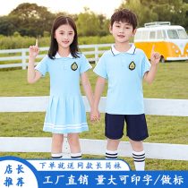 Kindergarten garden uniform summer teacher primary school uniform suit college style childrens sportswear summer short-sleeved class clothing