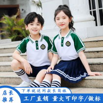 Kindergarten uniform summer clothing graduation photo clothing pupils school uniform performance clothing suit children class clothing British summer