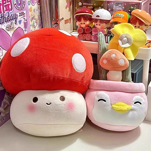 Милая плюшевая кукла с грибочками-гвоздиками, игрушка, подушка, подарок на день рождения