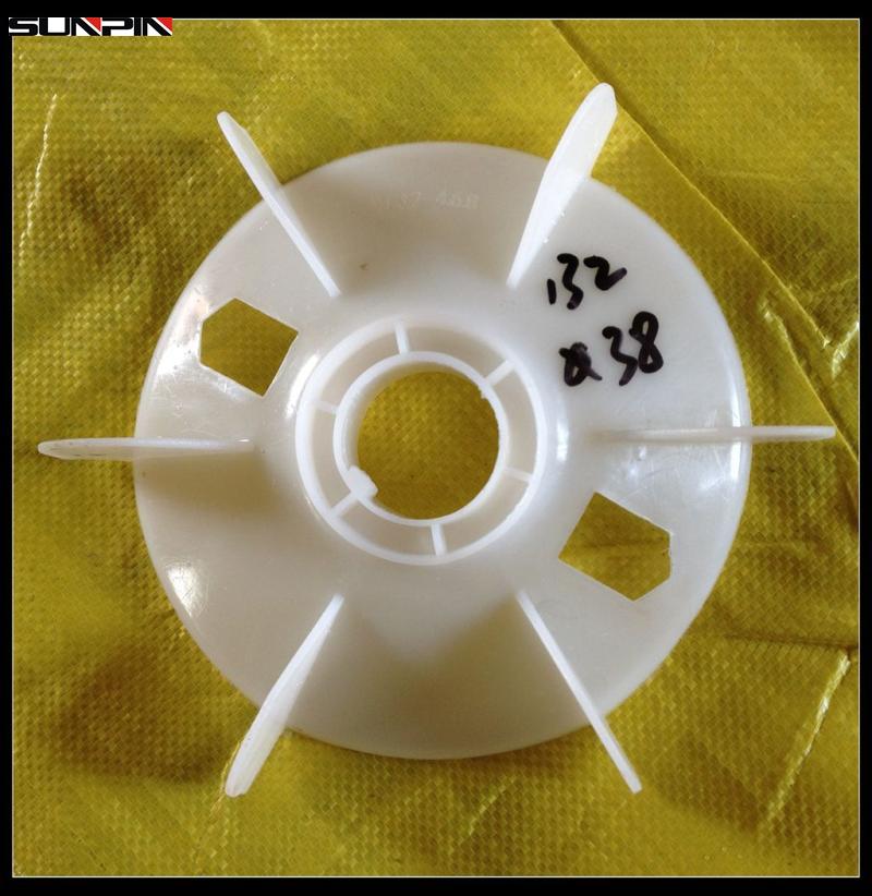 Motor fan blade Y132-4 grade ordinary plastic shaft hole 38mm7 5KW motor fan blade thickened and resistant to high temperature
