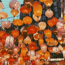 Outdoor Chinese style ancient wind lantern hanging decoration retro waterproof mid-autumn country wind beat card flower light decoration diamond Vietnamese chandelia