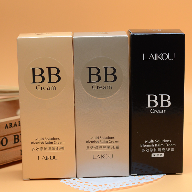Laiwu BB cream trang điểm che khuyết điểm dưỡng ẩm giữ ẩm kiểm soát phấn nền dạng lỏng bền màu không thấm nước không dễ tẩy trang kem nền anessa